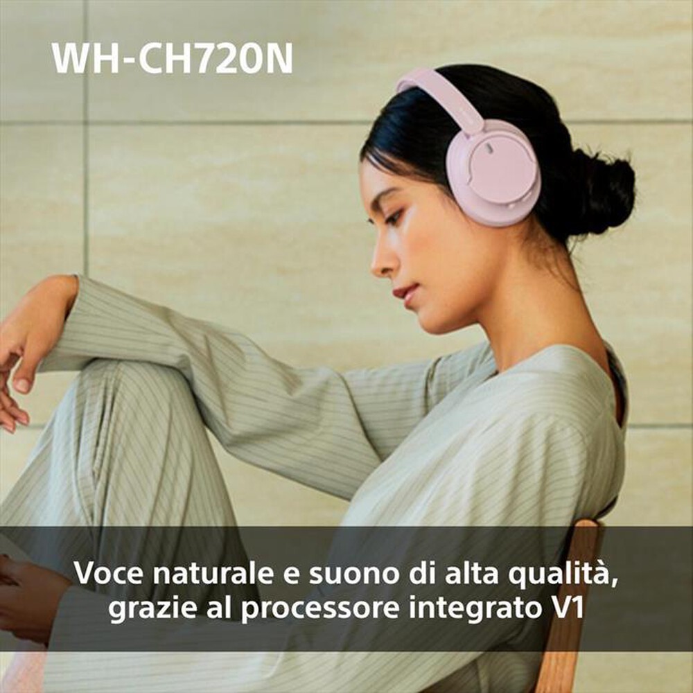 "SONY - Cuffie Bluetooth wireless WHCH720NP.CE7-Rosa"