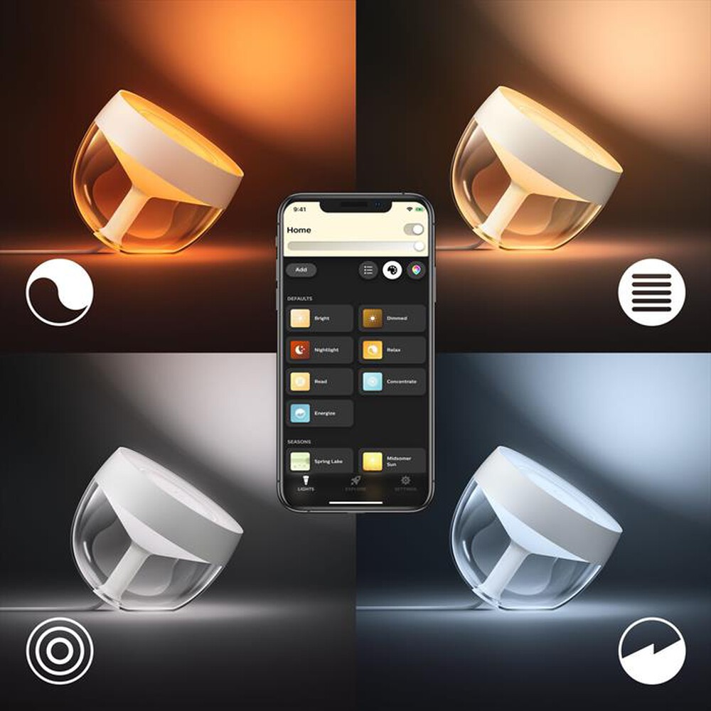 "PHILIPS - HUE IRIS LAMPADA DA TAVOLO BIANCA-Multicolore"