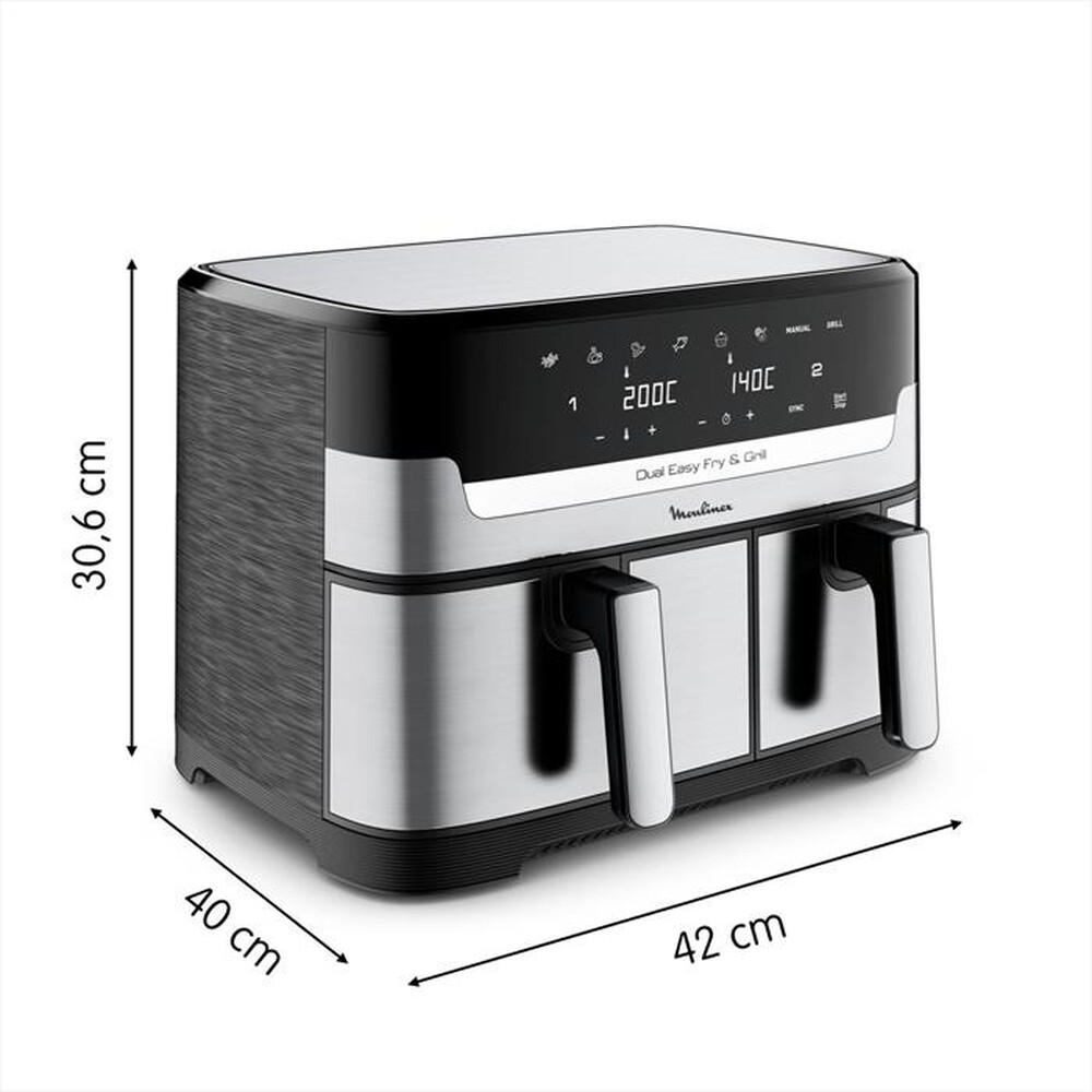 "MOULINEX - Friggitrice ad aria EZ905D20-Argento"