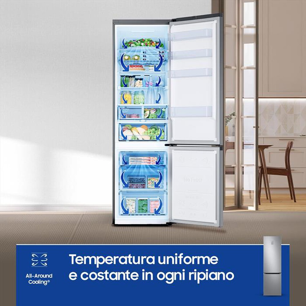 "SAMSUNG - Frigorifero combinato RB38C676CS9/EF ClasseC 390lt-METAL INOX"