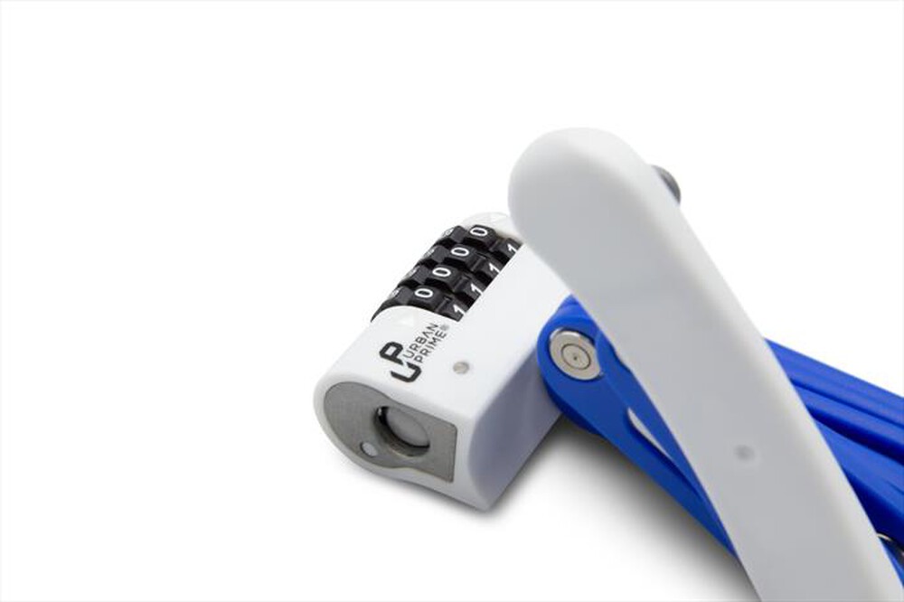 "URBAN PRIME - Lucchetto FOLDING LOCK-Bianco e azzurro"