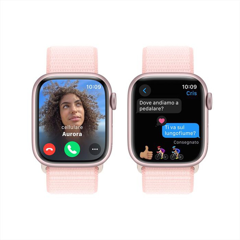 "APPLE - Watch Series 9 GPS Cassa 41mm Rosa-Rosa Confetto"