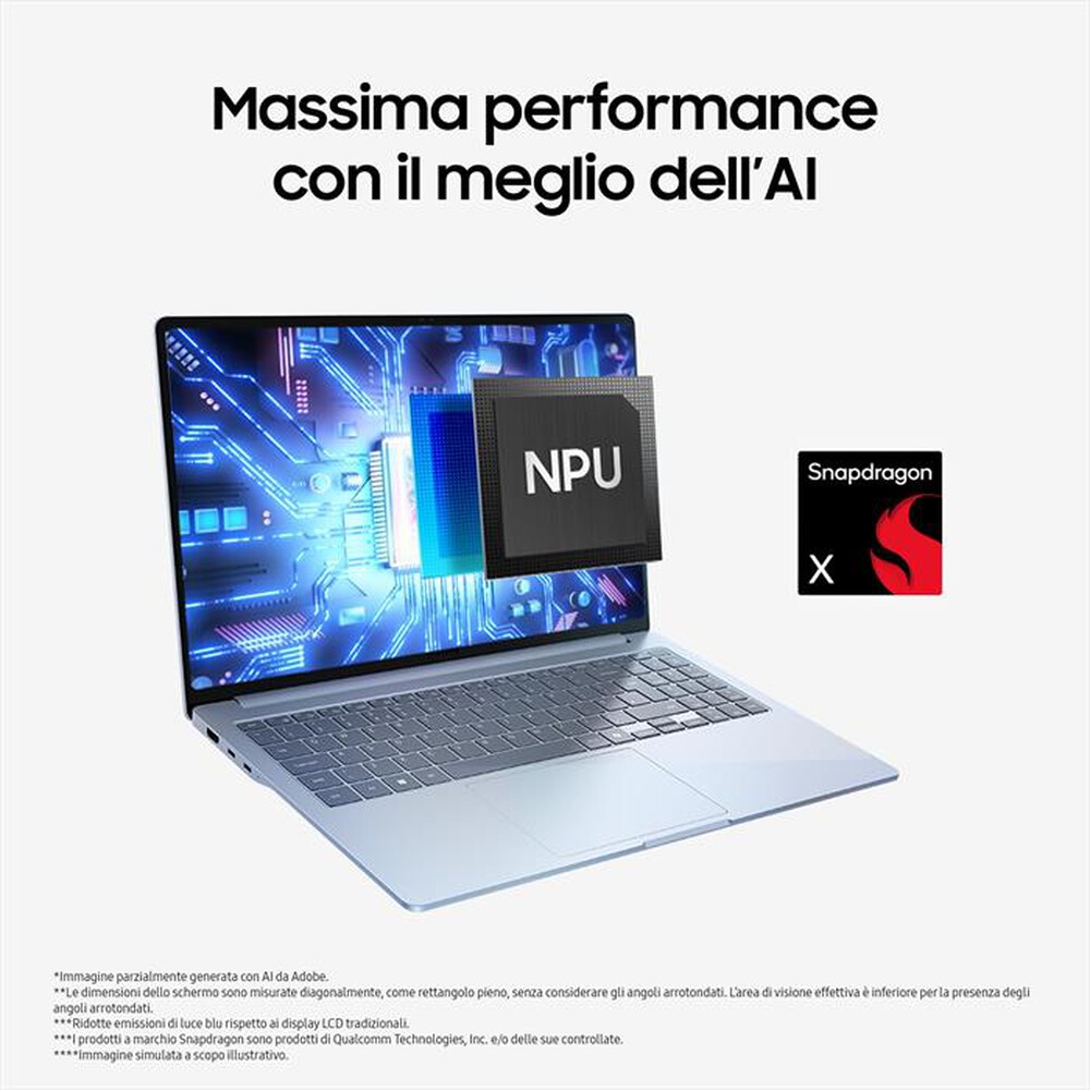 Immagine del prodotto SAMSUNG - Notebook GALAXY BOOK4 EDGE 15.6" (SNAP. X)-Sapphire Blue