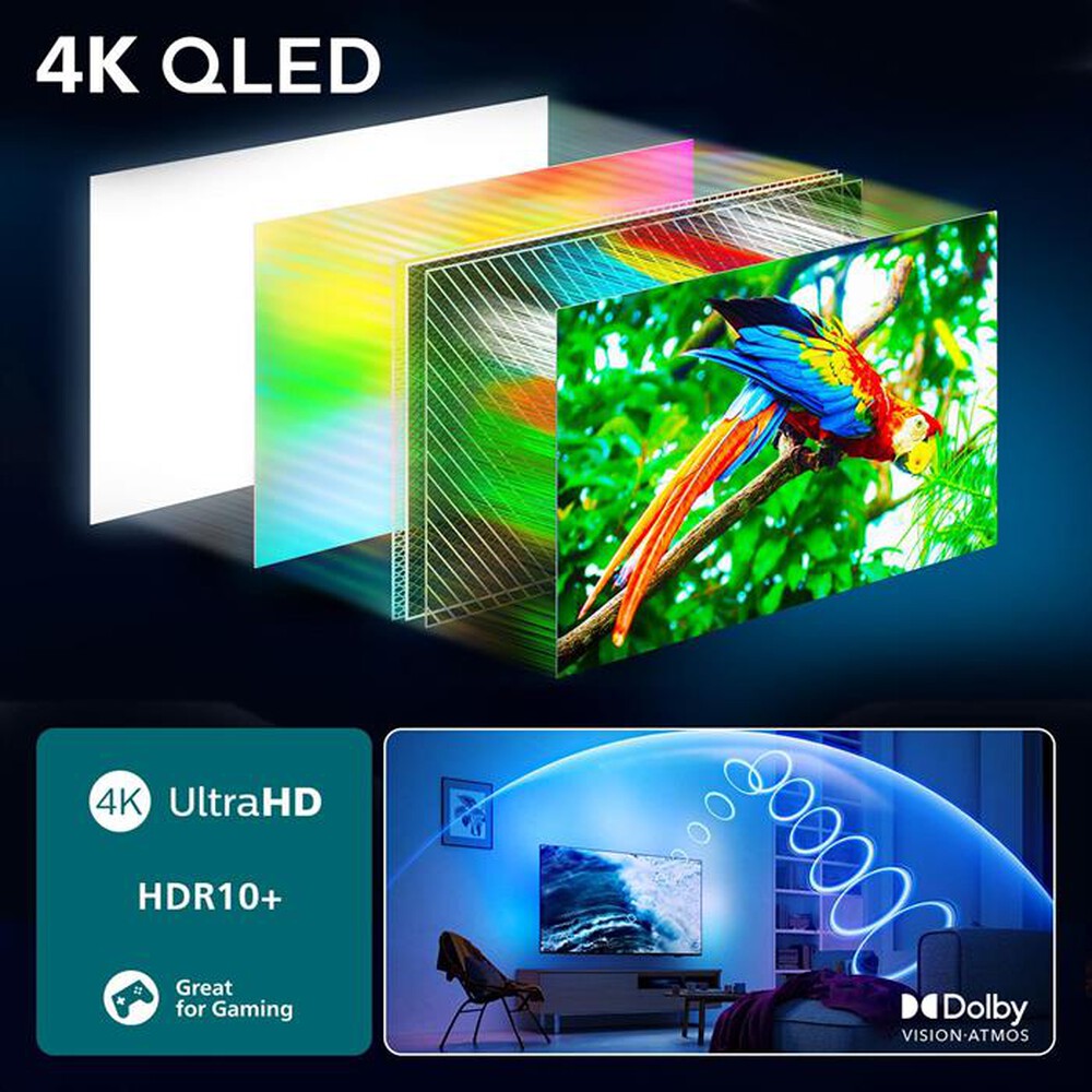 "PHILIPS - Smart TV Q-LED UHD 4K 43\" 43PUS9010/12-Black"