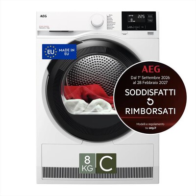 AEG - Asciugatrice TR7HG8C 8Kg Classe C-Bianco