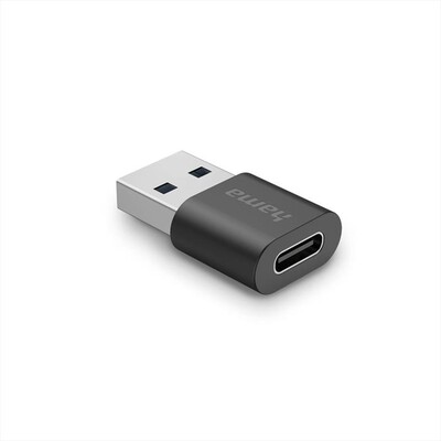 HAMA - ADATTATORE USB TYPE C-NERO,  HAMA - ADATTATORE USB TYPE C-NERO