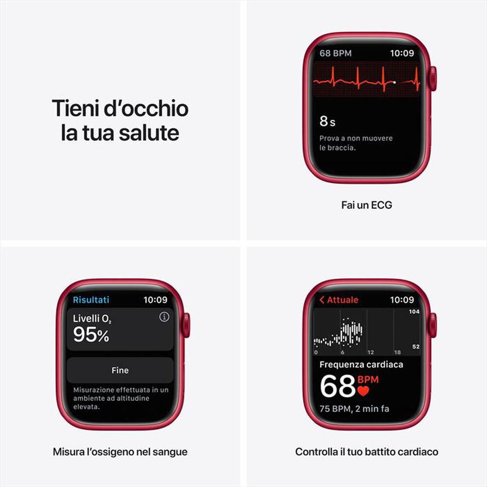 "APPLE - Watch Series 7 GPS 45mm Alluminio-Sport Band (PRODUCT)RED"