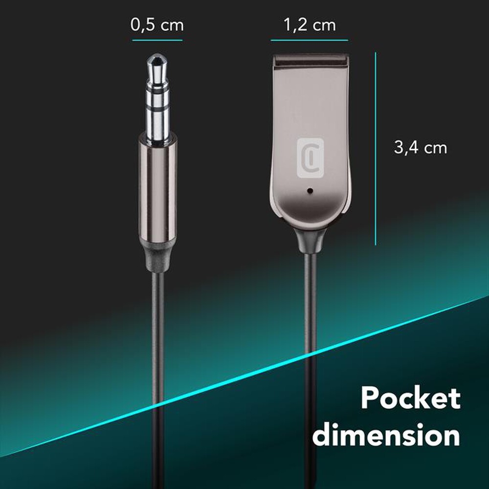 Immagine del prodotto CELLULARLINE - CAVO RICEVITORE BLUETOOTH CONNETTORE JACK 3.5-Nero