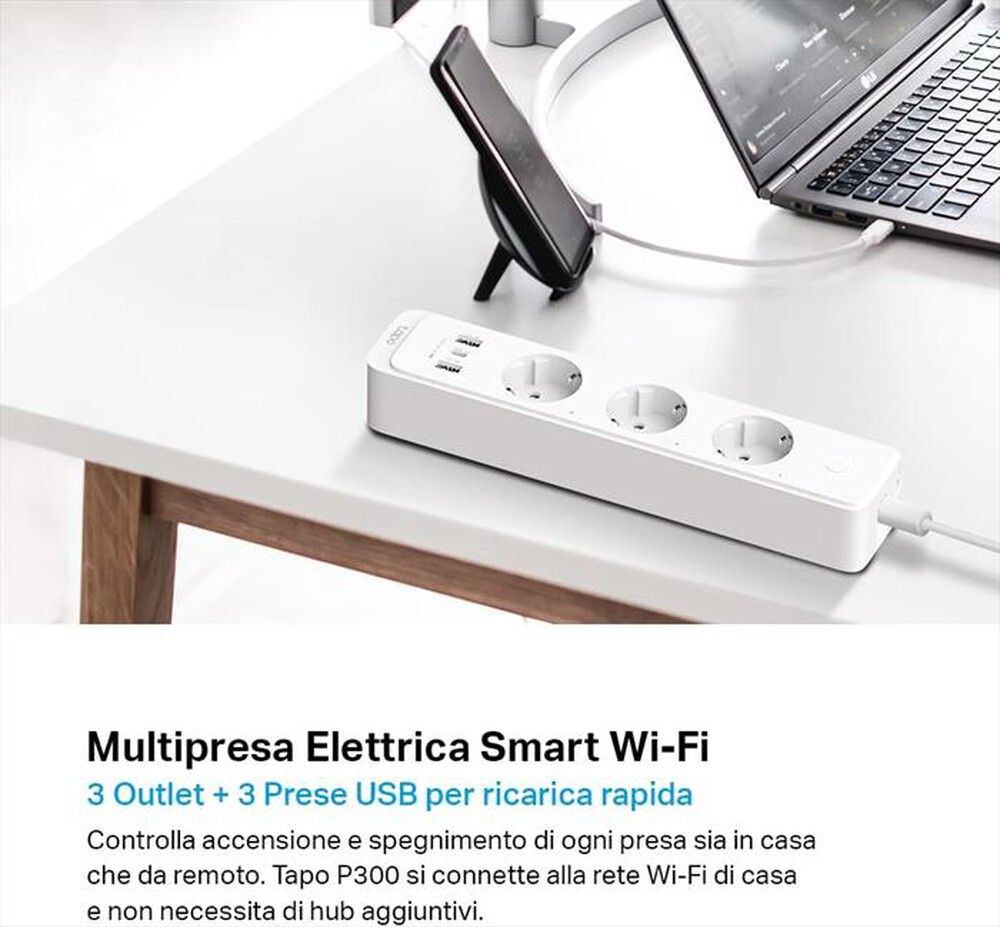 "TP-LINK - TAPO P300 SMART WI-FI POWER STRIP"