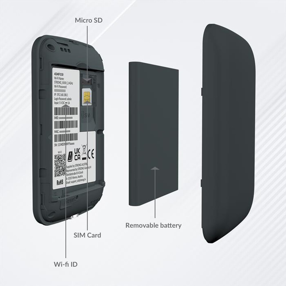 "STRONG - Modem-Router 4GMIFI150-Grigio scuro"