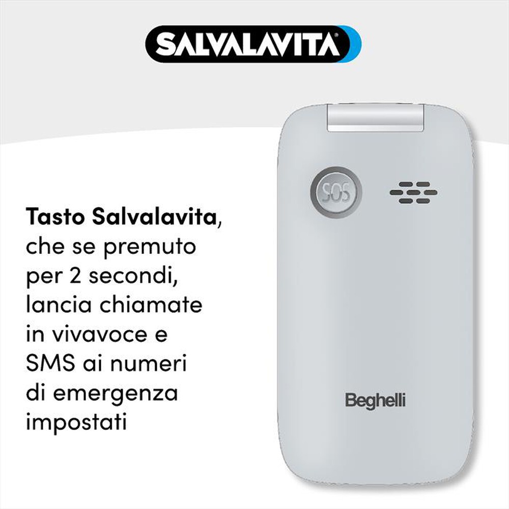 Immagine del prodotto BEGHELLI - Salvalavita Phone SLV30-GPS Plus ECODESIGN 9201N-grigio