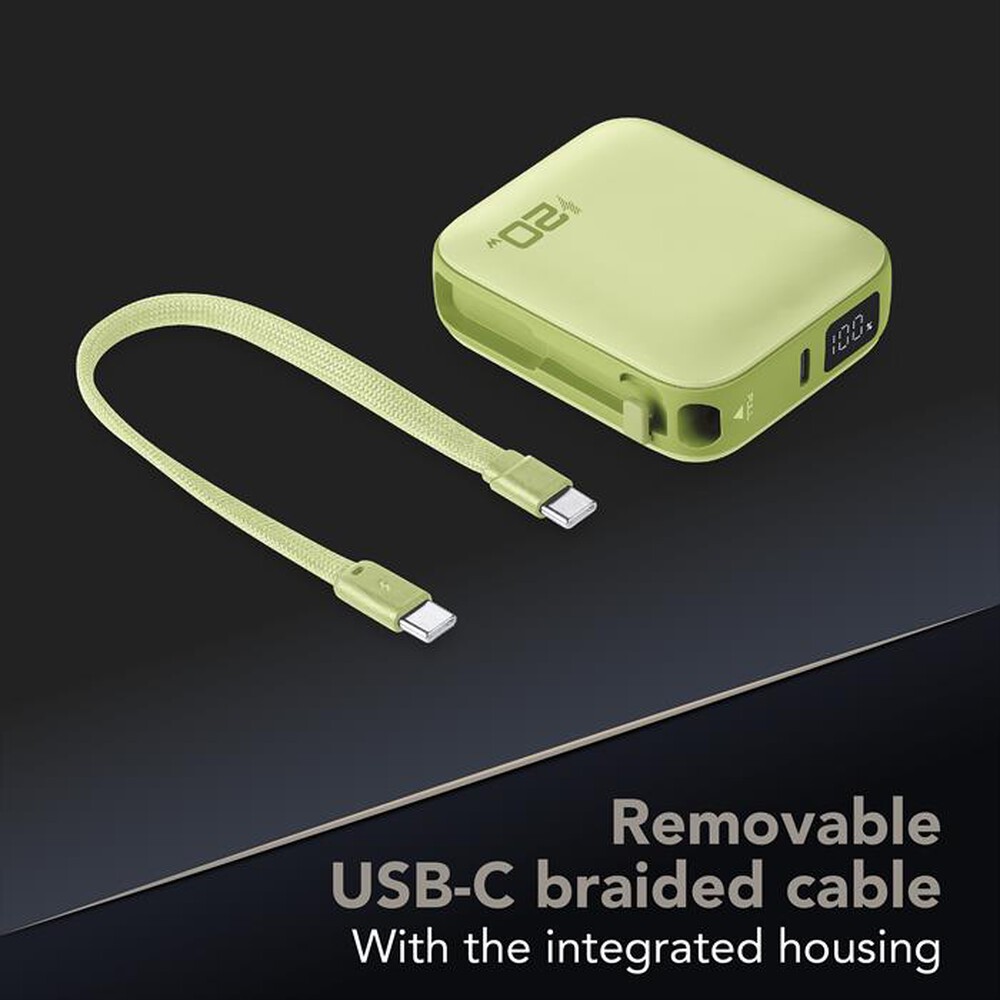 Immagine del prodotto CELLULARLINE - Power bank POCKET 10000 MAH 20W PORTA USB-C-Verde