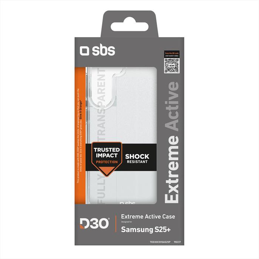 "SBS - Cover TED3OCOVSAS25P per Samsung S25+-Trasparente"