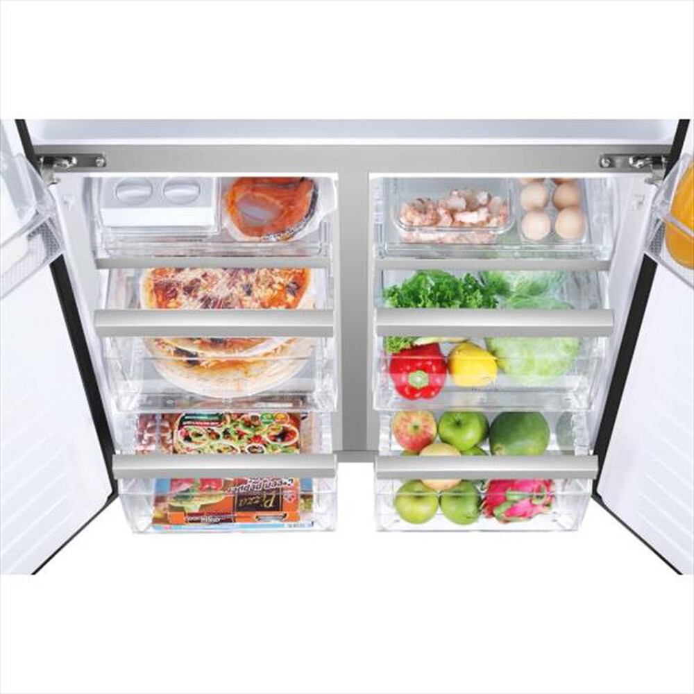 "HAIER - Frigorifero side by side HTF-610DSN7 Classe F 712l-Nero"