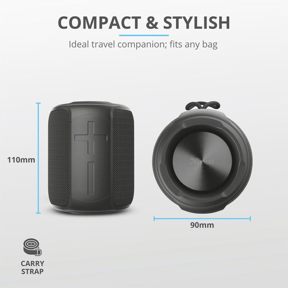 "TRUST - CARO COMPACT BLUETOOTH SPEAKER-Black"