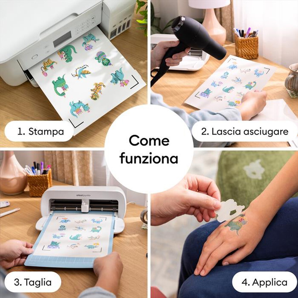 Immagine del prodotto CRICUT - Fogli per tatuaggi temporanei stampabili - A4-Bianco