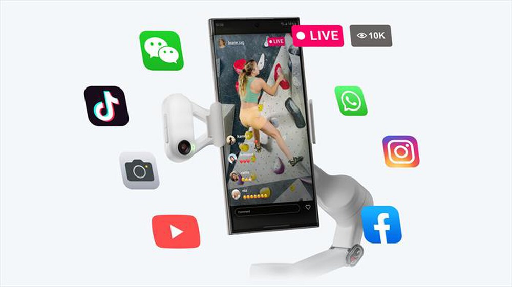 Immagine del prodotto INSTA360 - Stabilizzatore per smartphone avanzato AI FLOW 2-Grigio