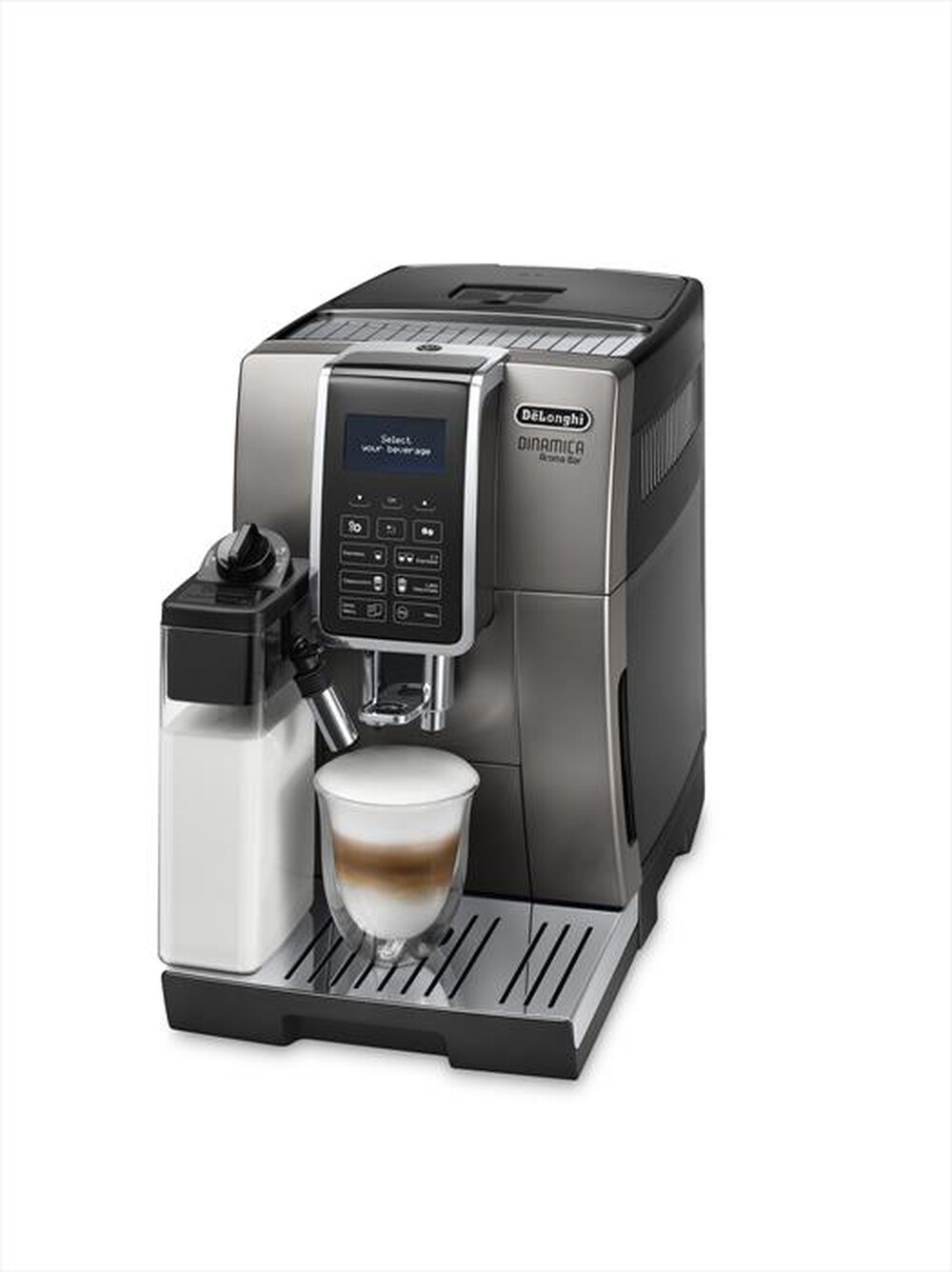 "DE LONGHI - Macchina da caffè Dinamica Aroma Bar ECAM359.57.TB-Titanio Nero"