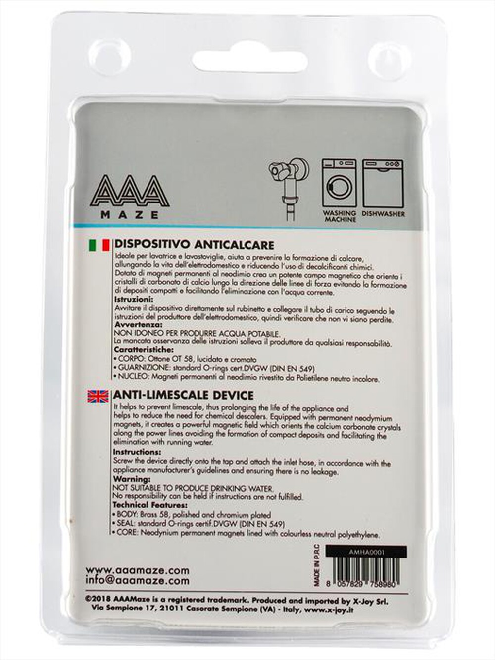 "AAAMAZE - AMHA0001 Anticalcare per lavatrici/lavastoviglie"