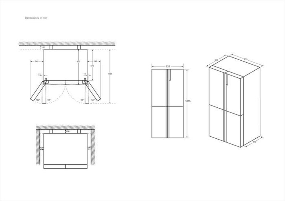 Immagine del prodotto HAIER - Frigorifero 4 porte HCR3818ENMM Classe E 467 lt-Platino, Stainless steel