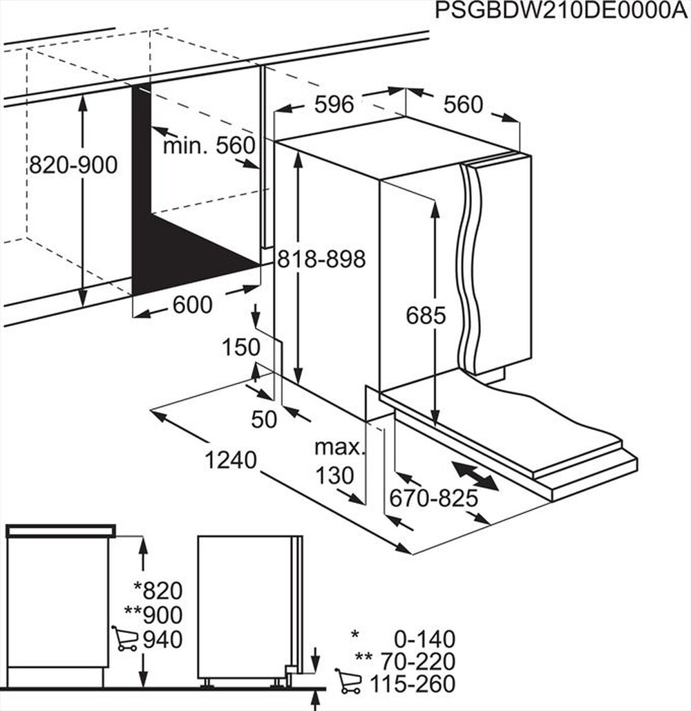 Immagine del prodotto AEG - Lavastoviglie FSE77717P Classe A 14 coperti-Bianco