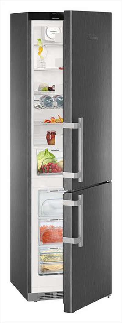 LIEBHERR - Frigorifero combinato CNBS 4835-21 Classe D 391lt-Acciaio nero