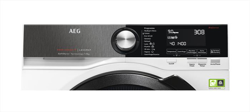 "AEG - Lavatrice L9FEC942Y 9 Kg Classe A-Bianco/oblò nero"