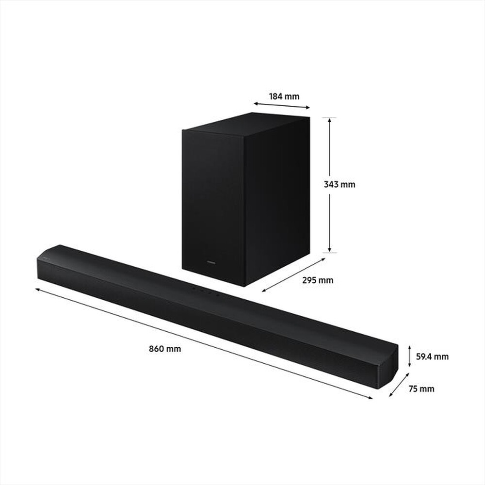 "SAMSUNG - Soundbar HW-B650D/ZF 3.1 CANALI 430W 2024-BLACK"