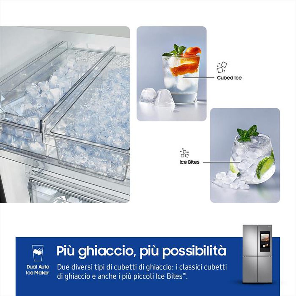 "SAMSUNG - Frigorifero 4 porte RF65DG9H0ESREF Classe E 637 lt-Inox Spazzolato"