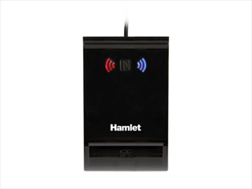 "HAMLET - LETTORE DI SMART CARD USB CONTACTLESS NFC-Nero"