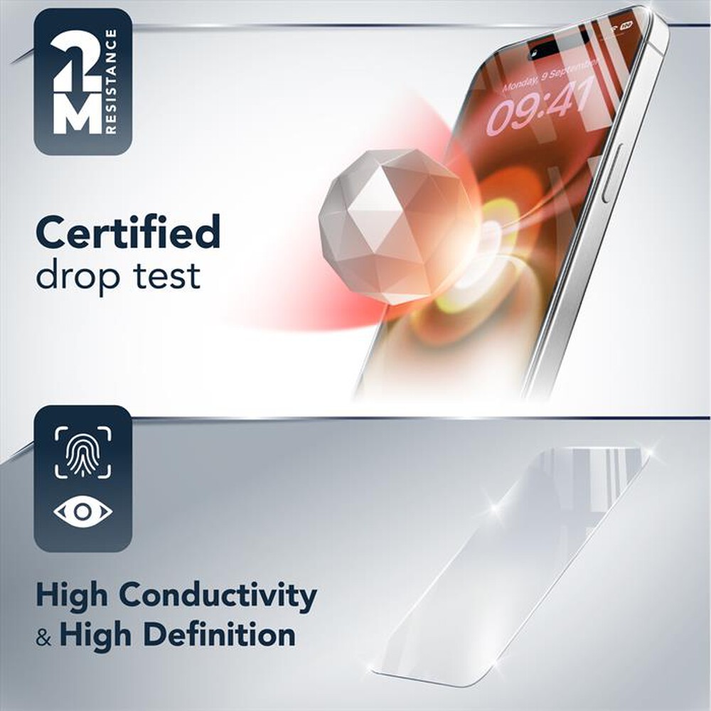 Immagine del prodotto CELLULARLINE - ANTIBLUE XTREME GLASS per iPhone 17 Pro-Trasparente