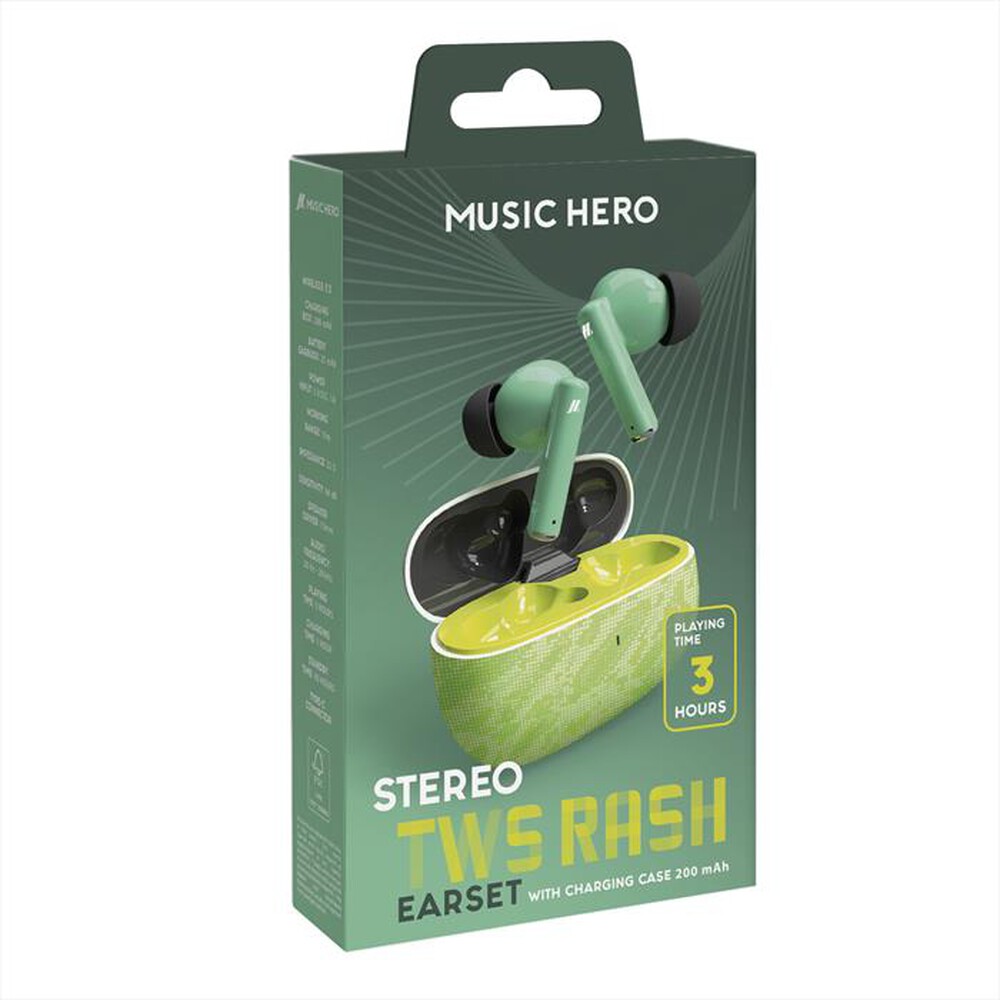 "SBS - Auricolare TWS MHTWSRASHBTG-Fantasy green"