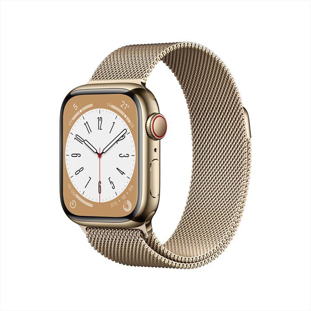 "APPLE - Watch Series 8 GPS + Cellular 41mm Acciaio-Oro - Milanese"
