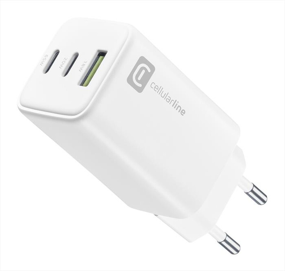 Immagine del prodotto CELLULARLINE - Caricatore da rete MULTIPOWER TRIO PORT 65W-White