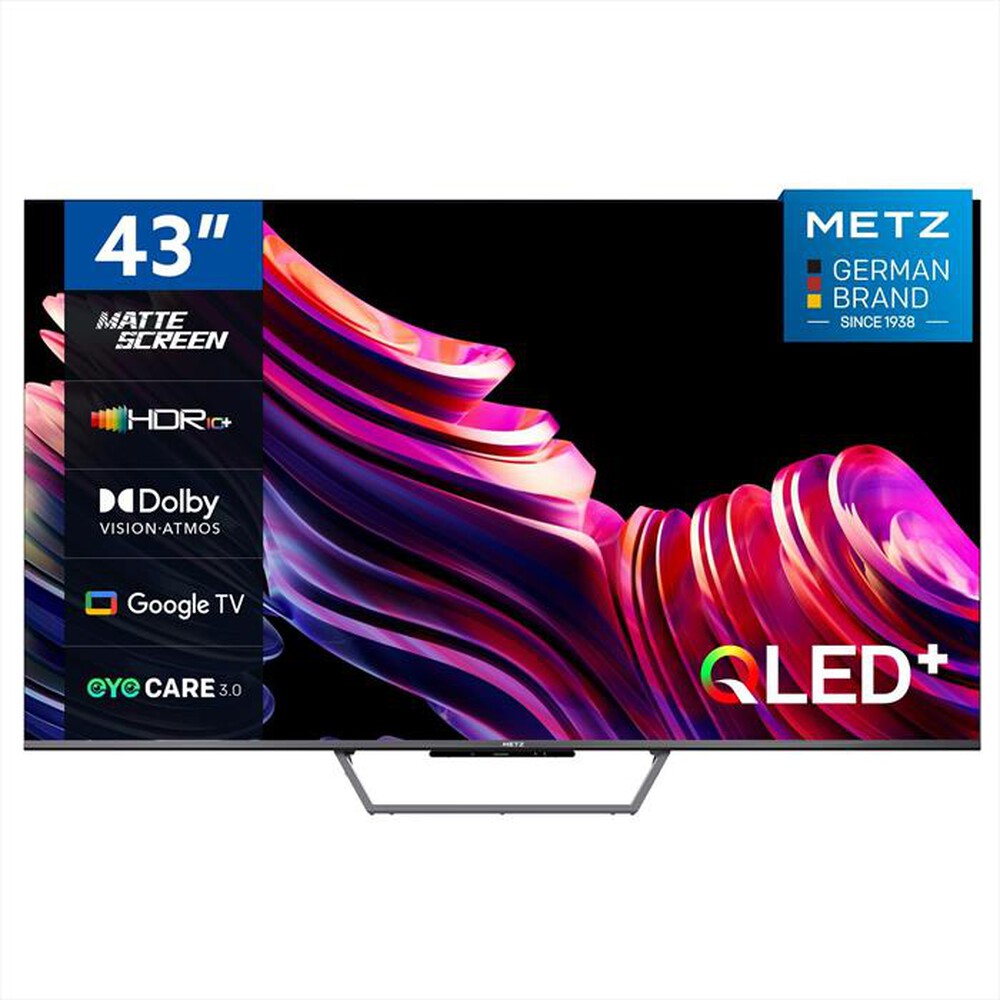 "METZ - Smart TV QLed+ 4K UHD GOOGLE TV 43MQE7000Z-Nero"