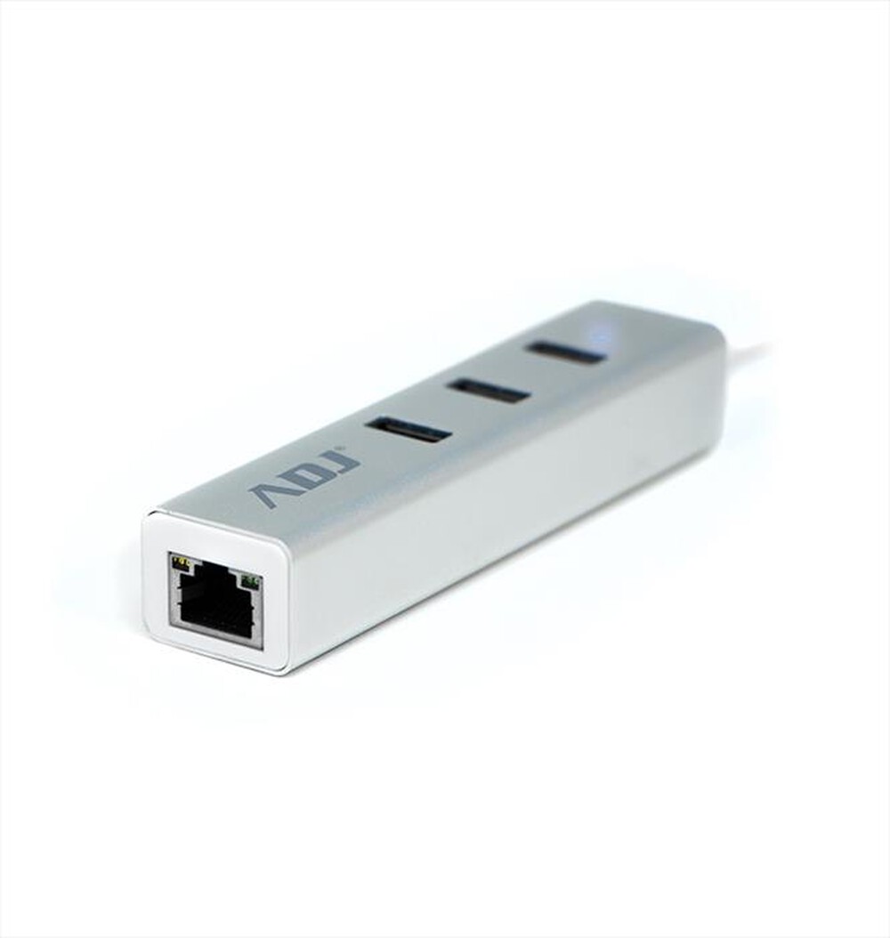 "ADJ - Hub HB195 Type-C/USB 3.0 Multiport - Silver"