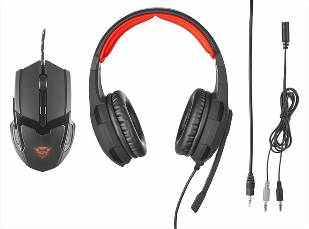 Immagine del prodotto TRUST - GXT784 GAME HDST & MSE-Black/Red