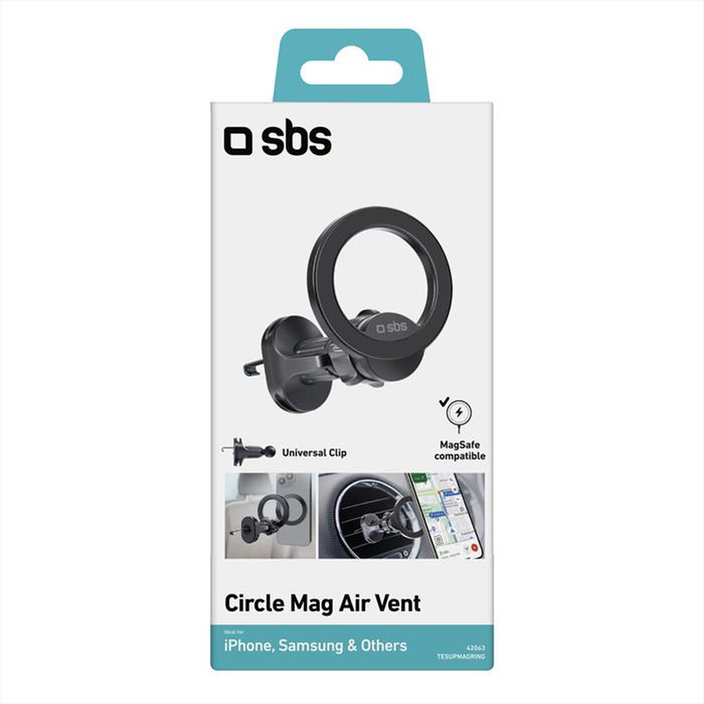 "SBS - Supporto auto MagSafe TESUPMAGRING-Nero"