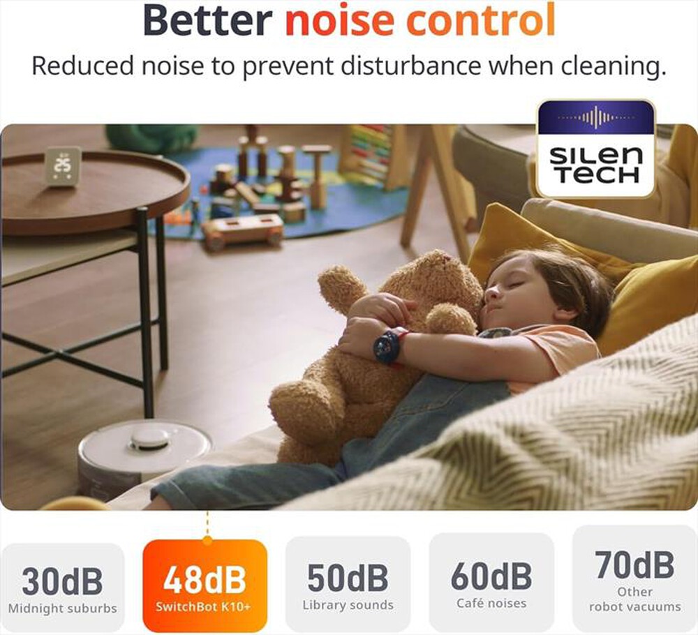 Immagine del prodotto SWITCHBOT - MINI ROBOT VACUUM K10+-BIANCO