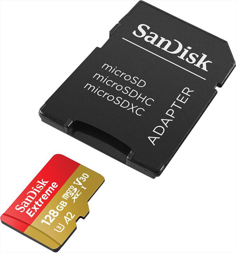 Immagine del prodotto SANDISK - MICROSD EXTREME A2 128GB +-Oro/Rosso