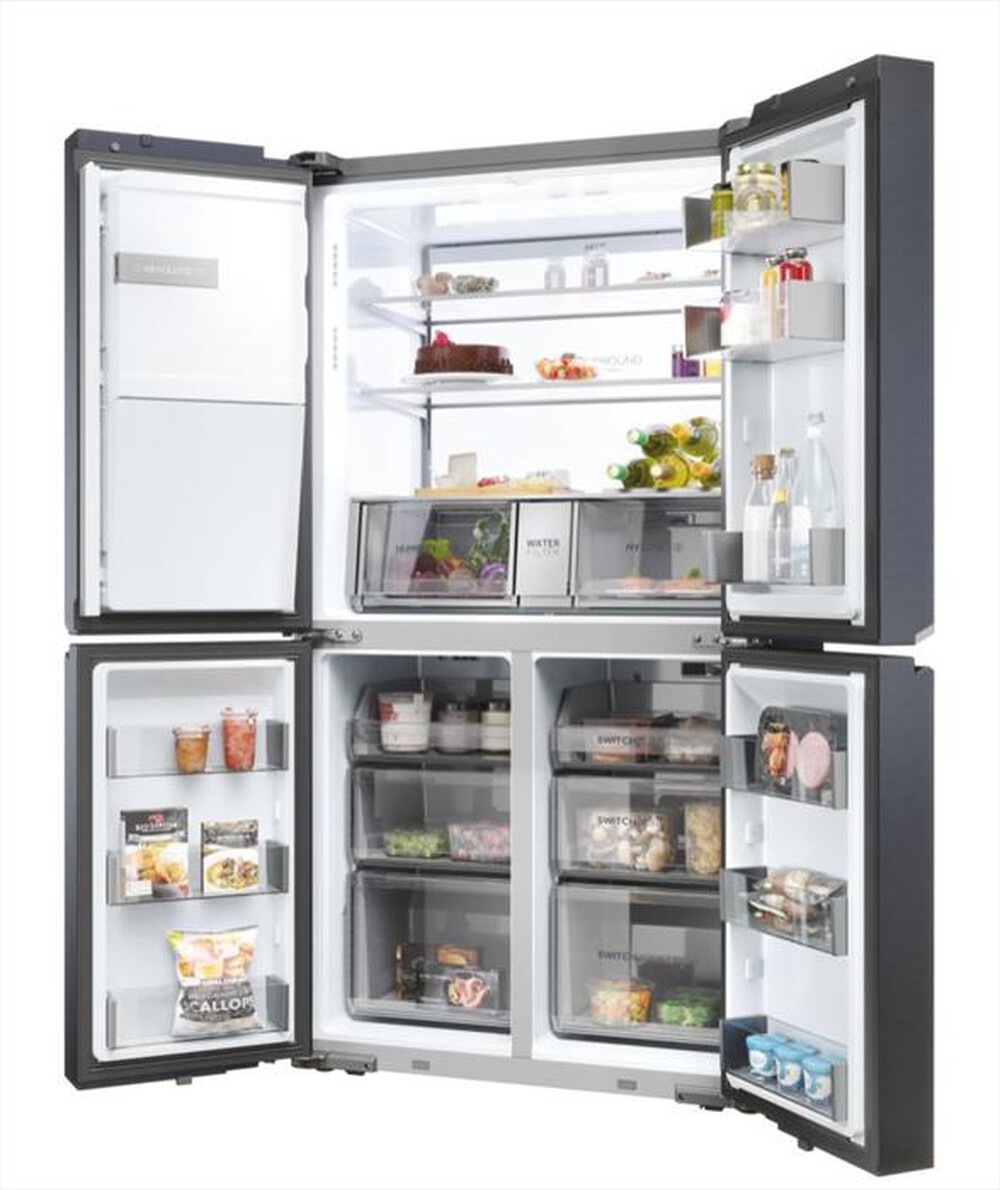 "HAIER - Frigorifero 4 porte HCR7918EIMB Classe E 601 lt-Nero"