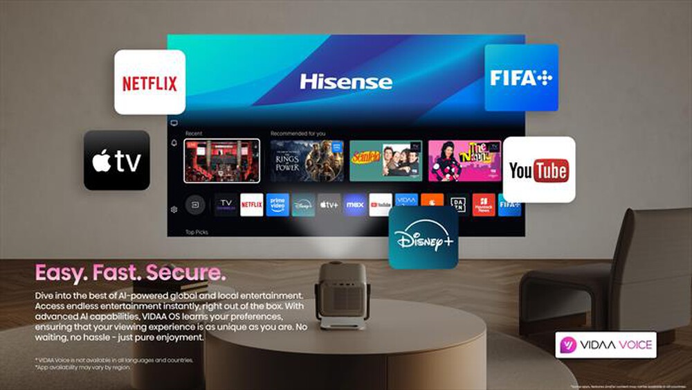 Immagine del prodotto HISENSE - Mini Proiettore Smart 4K M2 PRO-Grigio