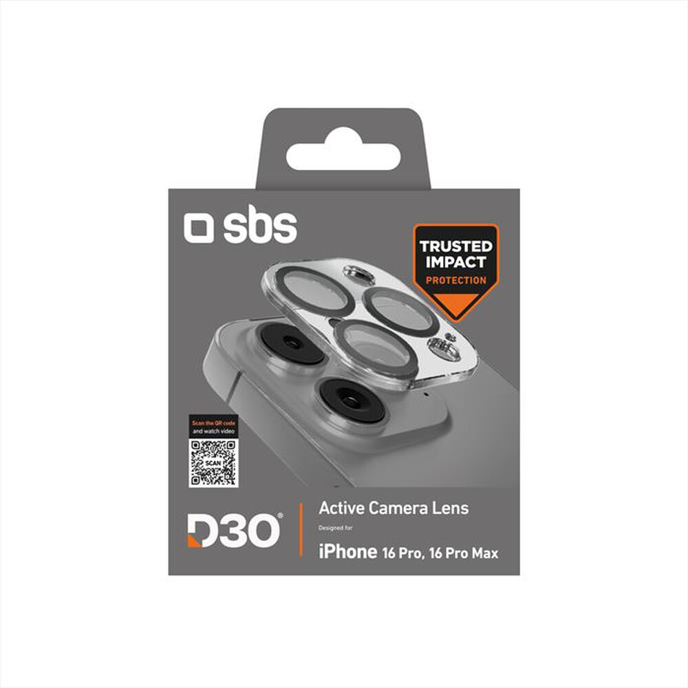 "SBS - Camera glass iPhone 16 Pro/ProMax PTED3OCAMGLIP16P-Nero"