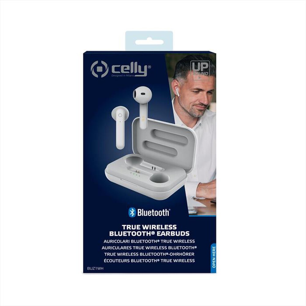 "CELLY - BUZ1WH-TRUE WIRELESS DROP BUZ-Bianco/Plastica"