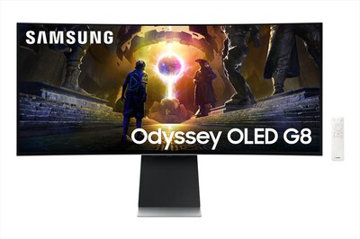 SAMSUNG - MONITOR GAMING ODYSSEY OLED G8 DA 34" WQHD CURVO-Silver