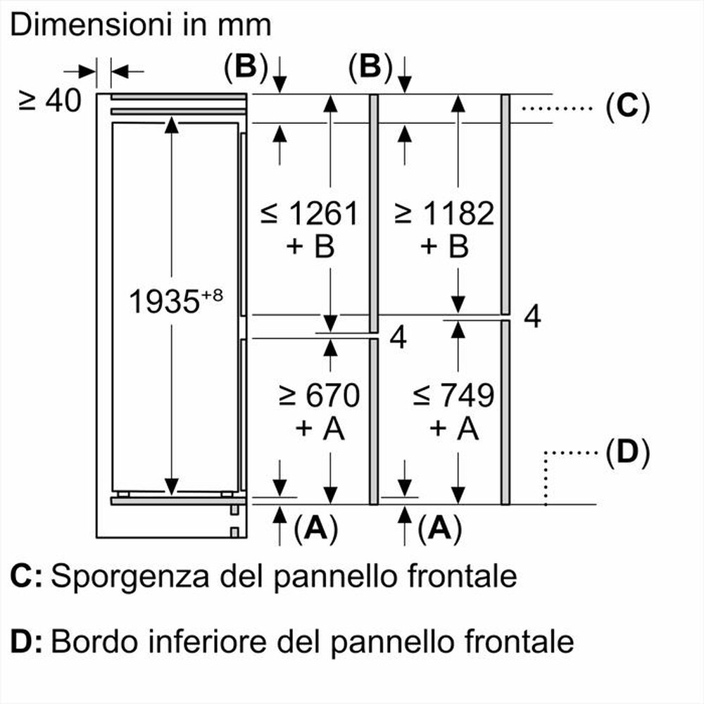 "BOSCH - Frigorifero combinato KIN965SE0 Classe E 290 lt-Bianco"