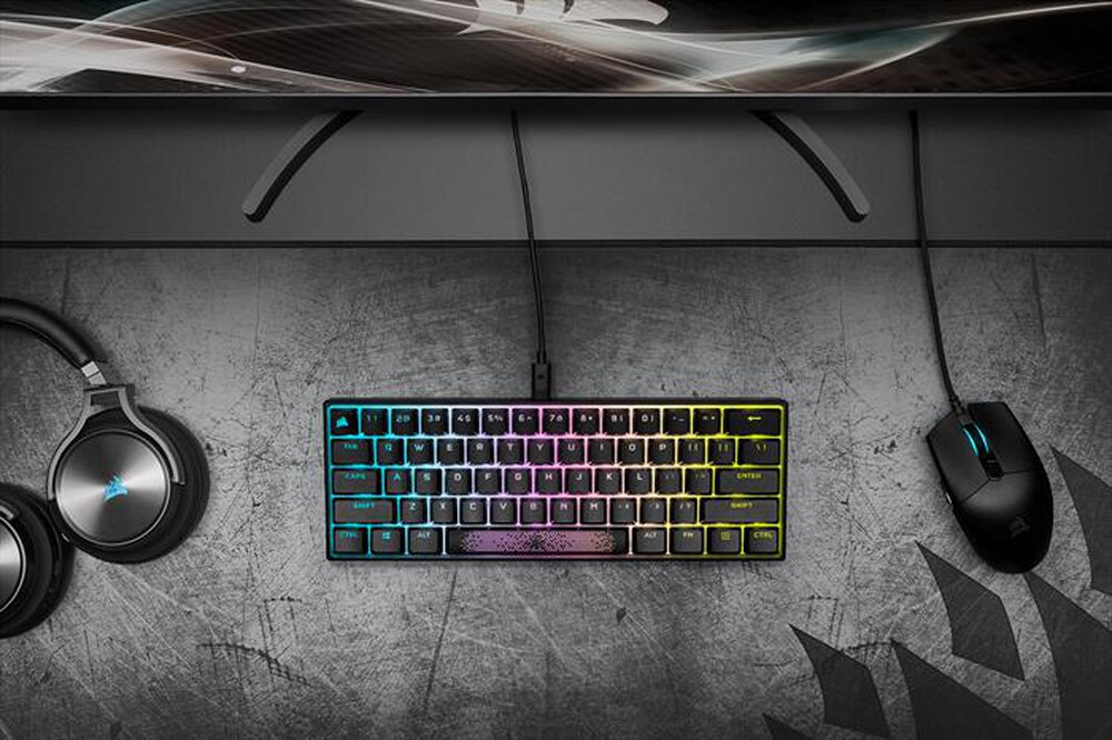 "CORSAIR - Tastiera K65 RGB MINI-Nero"