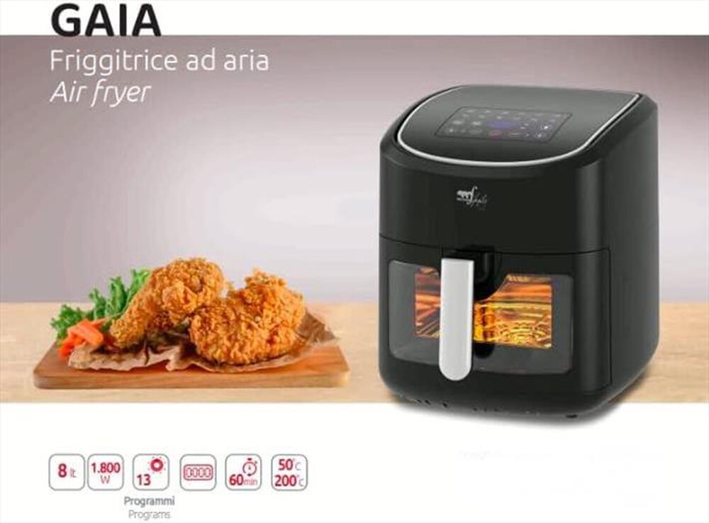 "MELCHIONI FAMILY - Friggitrice ad aria GAIA-Nero"