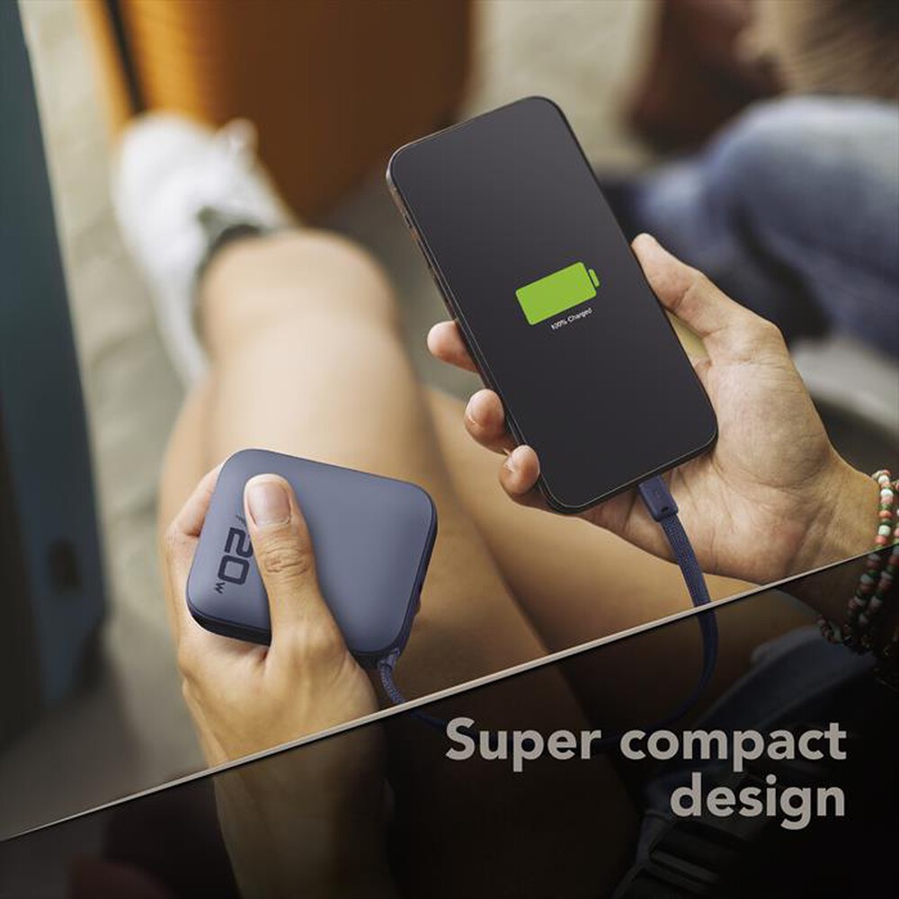 Immagine del prodotto CELLULARLINE - POWER BANK POCKET 10000 MAH 20W PORTA USB-C BLU-Blu