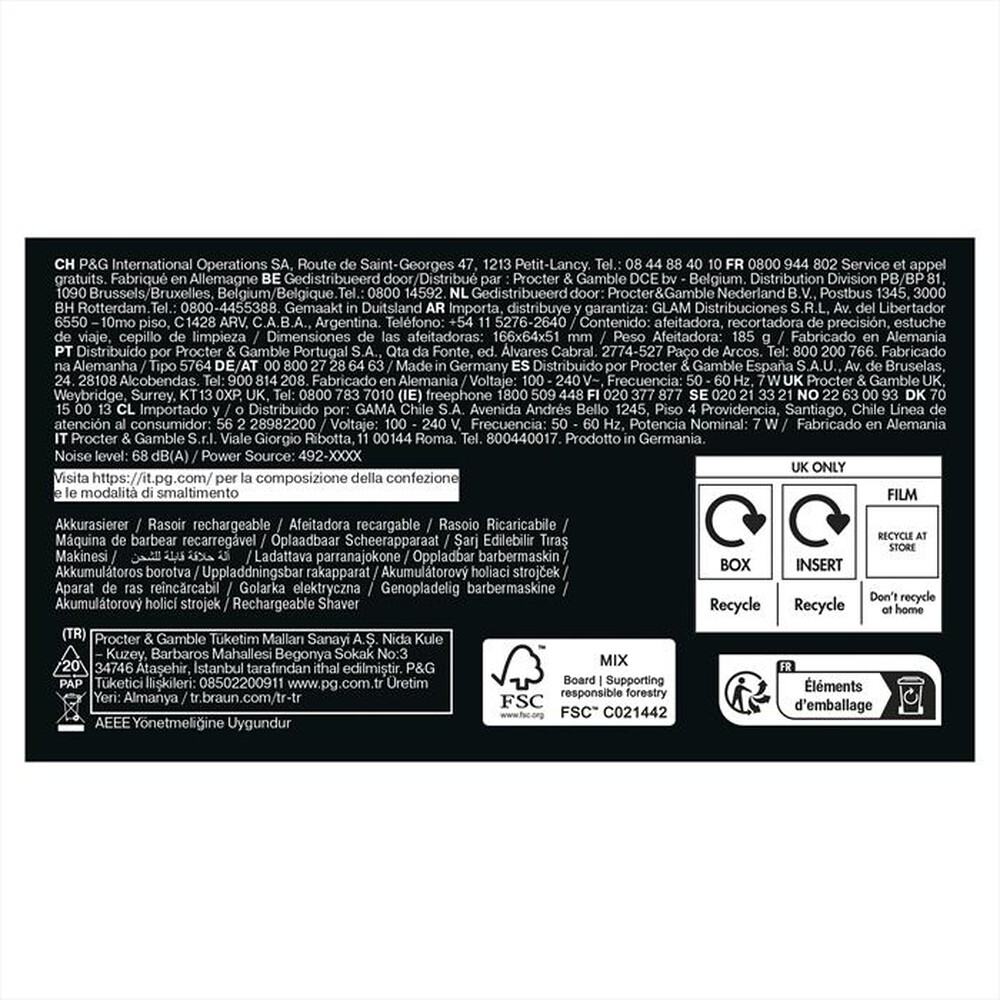 Immagine del prodotto BRAUN - Rasoio SHAVER 72-C1200S-ORO